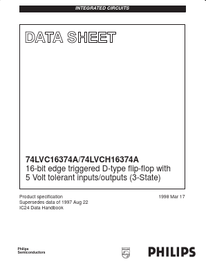 74LVCH16374A Datasheet PDF Philips Electronics