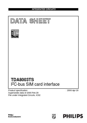 TDA8003TS Datasheet PDF Philips Electronics