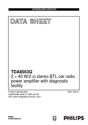 TDA8563Q/N2/S10 Datasheet PDF Philips Electronics