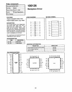 100126 Datasheet PDF Philips Electronics