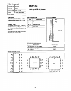 100164A Datasheet PDF Philips Electronics