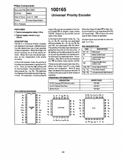100165Y Datasheet PDF Philips Electronics