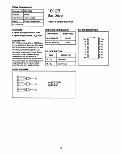 10123F Datasheet PDF Philips Electronics