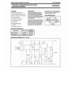 5532A Datasheet PDF Philips Electronics