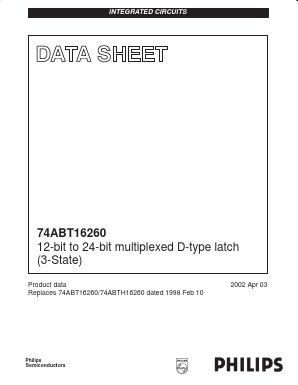 74ABT16260DL Datasheet PDF Philips Electronics
