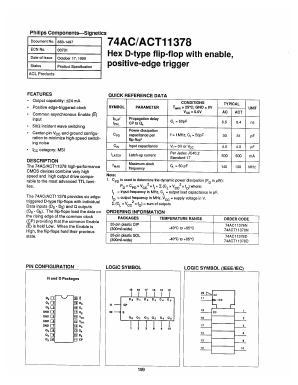 74ACT11378D Datasheet PDF Philips Electronics