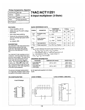 74ACT11251D Datasheet PDF Philips Electronics