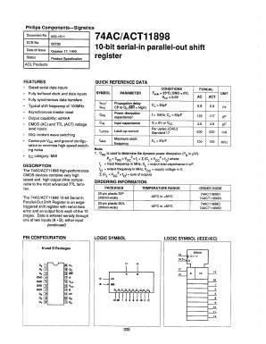 74AC11898N Datasheet PDF Philips Electronics