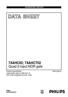74AHCT02D Datasheet PDF Philips Electronics