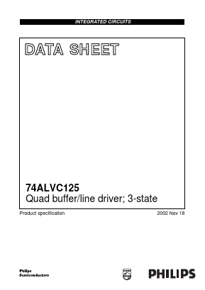 74ALVC125 Datasheet PDF Philips Electronics