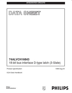74ALVCH16843DGG Datasheet PDF Philips Electronics
