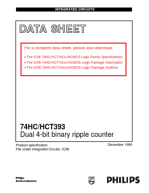 74HC393PW Datasheet PDF Philips Electronics