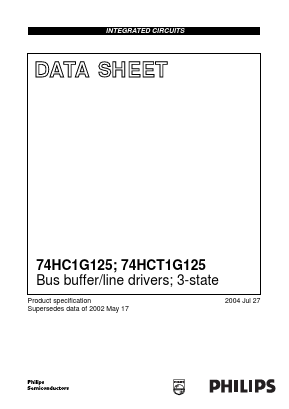 74HCT1G125 Datasheet PDF Philips Electronics