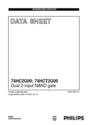 74HCT2G00 Datasheet PDF Philips Electronics