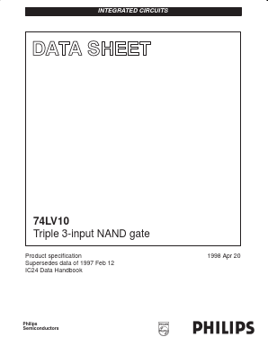 74LV10 Datasheet PDF Philips Electronics