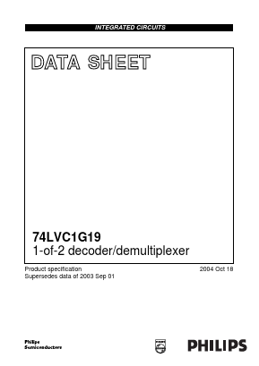 74LVC1G19GW Datasheet PDF Philips Electronics