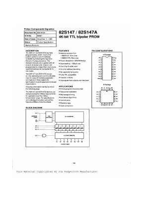 82S147AA Datasheet PDF Philips Electronics