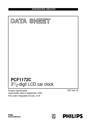 PCF1172C Datasheet PDF Philips Electronics