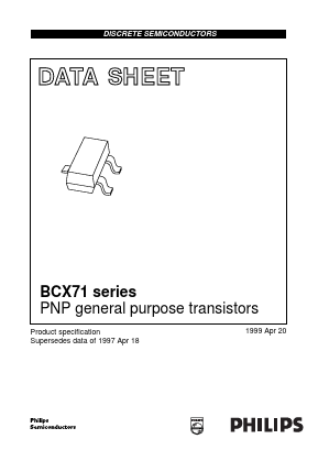 BCX71G Datasheet PDF Philips Electronics