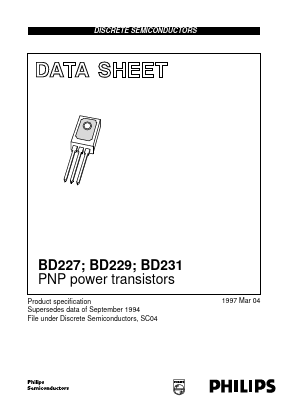 BD227 Datasheet PDF Philips Electronics