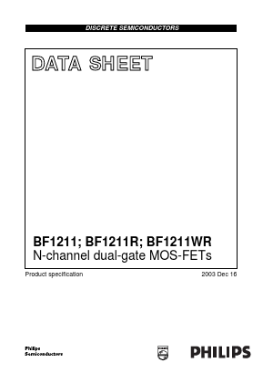 BF1211 Datasheet PDF Philips Electronics