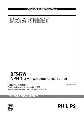 BF547W Datasheet PDF Philips Electronics