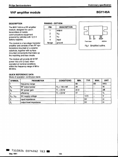 BGY145A Datasheet PDF Philips Electronics