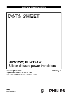 BUW12W Datasheet PDF Philips Electronics
