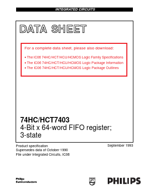 74HC7403 Datasheet PDF Philips Electronics