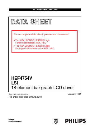 HEF4754V Datasheet PDF Philips Electronics