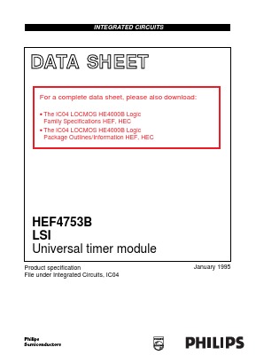 HEF4753 Datasheet PDF Philips Electronics