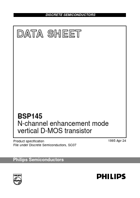 BSP145 Datasheet PDF Philips Electronics
