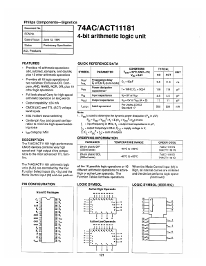 74ACT11181N Datasheet PDF Philips Electronics