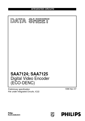 SAA7124H Datasheet PDF Philips Electronics