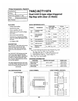 74AC11874 Datasheet PDF Philips Electronics