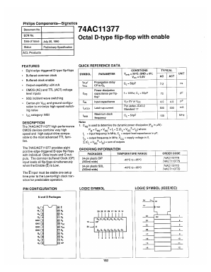 74ACT11377D Datasheet PDF Philips Electronics