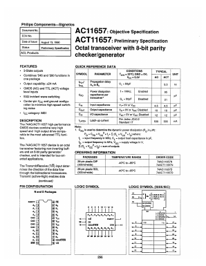74ACT11657D Datasheet PDF Philips Electronics