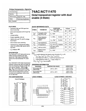 74AC11470N Datasheet PDF Philips Electronics