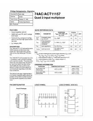 74AC11157 Datasheet PDF Philips Electronics