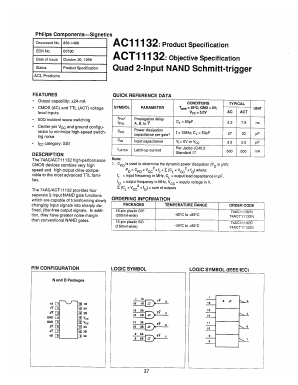 74AC11132 Datasheet PDF Philips Electronics