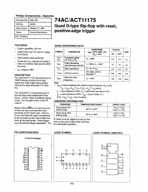 74ACT11175D Datasheet PDF Philips Electronics