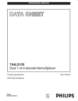 74ALS139N Datasheet PDF Philips Electronics