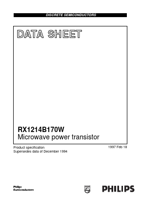 RX1214B170W Datasheet PDF Philips Electronics