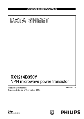 RX1214B350Y Datasheet PDF Philips Electronics