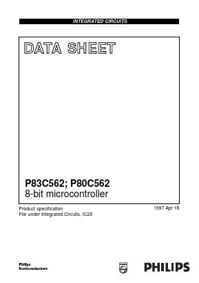 P80C562 Datasheet PDF Philips Electronics