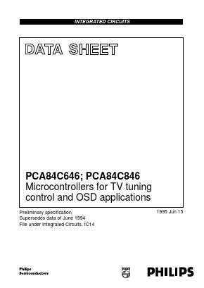 PCA84C846 Datasheet PDF Philips Electronics
