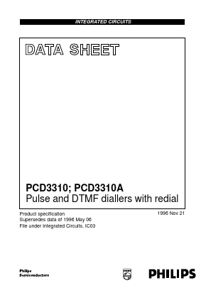 PCD3310P Datasheet PDF Philips Electronics