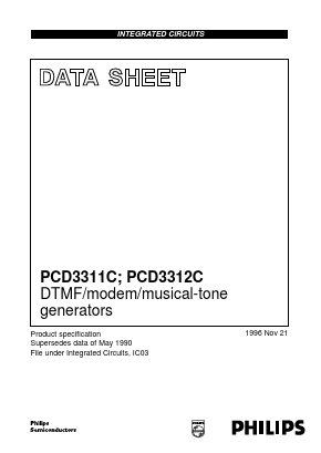 PCD3311 Datasheet PDF Philips Electronics