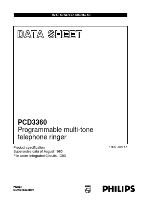 PCD3360 Datasheet PDF Philips Electronics