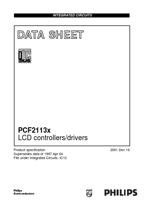 PCF2113WU/2/F4 Datasheet PDF Philips Electronics